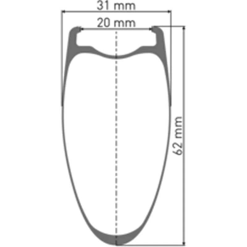 WHEL DT ARC11 62mm DB FR Black front - 62 mm carbon clincher 12 x 100 mm-1