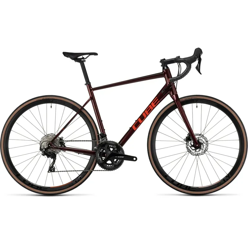 Cube Attain SLX Road Bike in Deep Red/Red