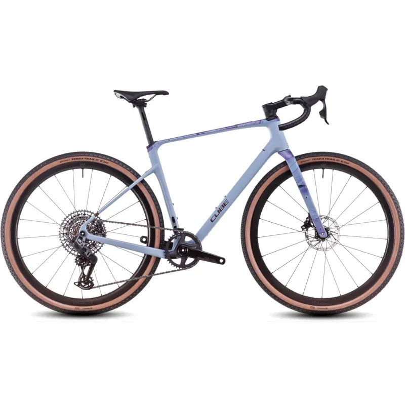 Cube Nuroad C:62 EX Gravel Bike in Pidgeon Blue/Art