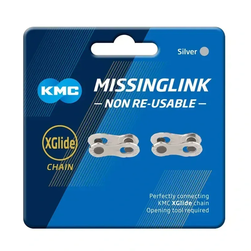 KMC MissingLink X-Glide 9/10/11x Joining Links in Silver-1