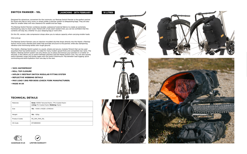 Restrap Switch Pannier 10 Litres Bag-1