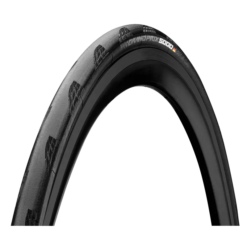 Continental Grand Prix 5000 All-Season Tubeless Ready Foldable Reflex Tyre 2022: BLACK/BLACK 700x